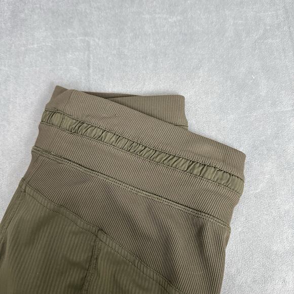Lululemon Dance Studio Pants Dark Olive Pinstripe Size 4 Drawstring Ankle 25" - Picture 11 of 11